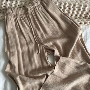 ‘By Together’ woven striped wide leg pants